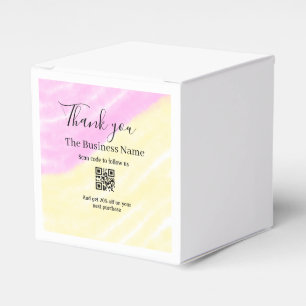 Scan QR om ons te volgen bedankkingscode roze Bedankdoosjes