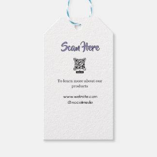 scan QR-producten en -diensten details website bed Cadeaulabel