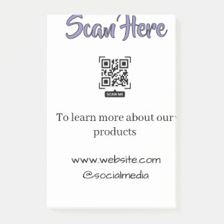 scan QR-producten en -diensten details website bed Post-it® Notes