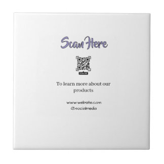 scan QR-producten en -diensten details website bed Tegeltje