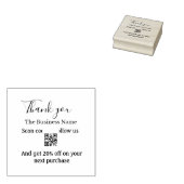 Scan QR to follow us thank you discount code pink  Rubberstempel (Gestempeld)