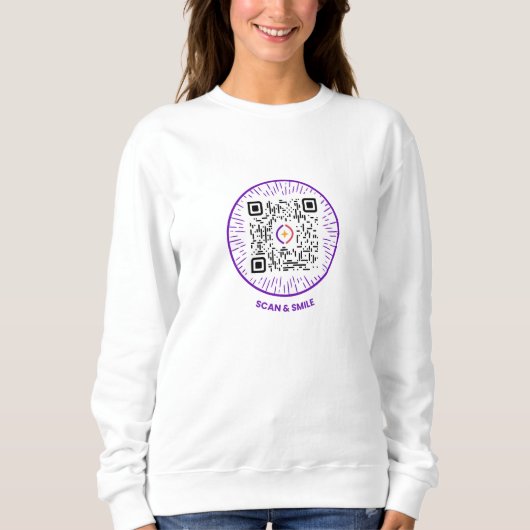 Scan & Smile - Sweatshirt de motivation quotidien (Devant)