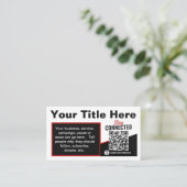 Scan to Follow QR Code Design Template Visitekaartje (Staand voorkant)
