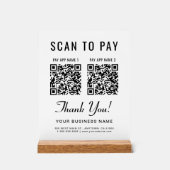 Scan to Pay 2 QR Codes Tabletop (Recto)