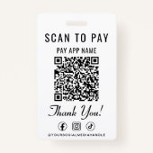 Scan to Pay QR Code Social Media Badge (Voorkant)