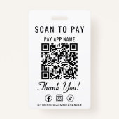 Scan to Pay QR Code Social Media Badge (Achterkant)