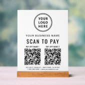 Scan to Pay QR Code White Tabletop (Neutre)