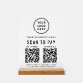Scan to Pay QR Code White Tabletop (Recto)