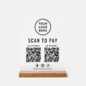Scan to Pay QR Code White Tabletop (Recto)