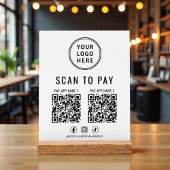 Scan to Pay QR Code White Tabletop