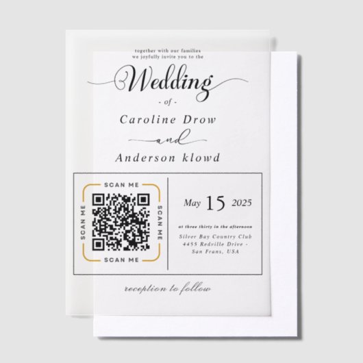 Scan to View Our Wedding Invitation Video (Compenser)