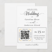 Scan to View Our Wedding Invitation Video (Devant / Derrière)