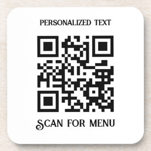 Scan voor Menu QRcode met personalisatie Nee BG Bier Onderzetter