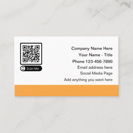 Scanbare promotionele Visitekaartjes van QR-code Contactkaartje (Voorkant)