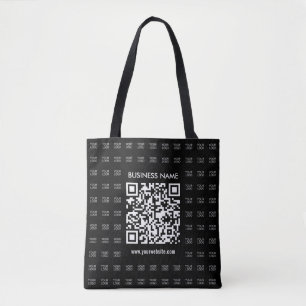 Scanbare QR-code en logo-patroon direct maken Draagtas