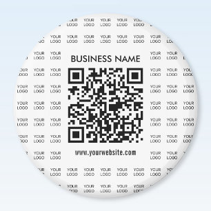 Scanbare QR-code en logo-patroon direct maken Magneet