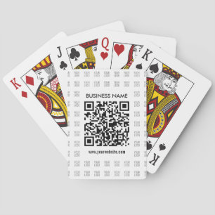Scanbare QR-code en logo-patroon direct maken Pokerkaarten