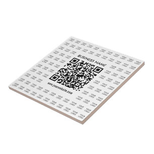 Scanbare QR-code en logo-patroon direct maken Tegeltje