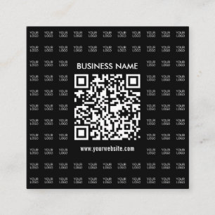 Scanbare QR-code en logo-patroon onmiddellijk make Vierkante Visitekaartje