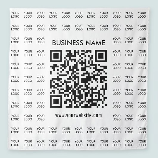 Scanbare QR-code en logo-patroon onmiddellijk make Wandkleed
