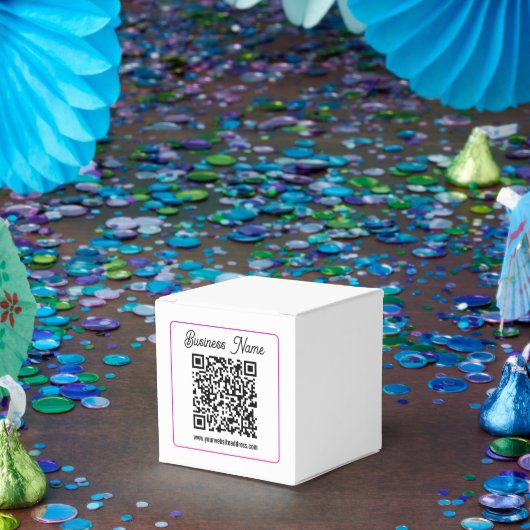 Scanbare QR-code met cursief schrifthandschrift Bedankdoosjes (Feest)