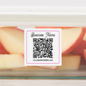 Scanbare QR-code met cursief schrifthandschrift Labels (Aangebracht)