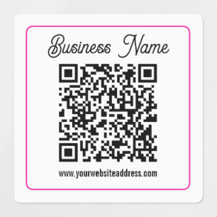 Scanbare QR-code met cursief schrifthandschrift Labels