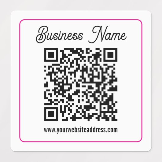 Scanbare QR-code met cursief schrifthandschrift Labels (Design 1)