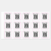 Scanbare QR-code met cursief schrifthandschrift Labels (Vel)
