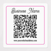 Scanbare QR-code met cursief schrifthandschrift Labels (Design 2)