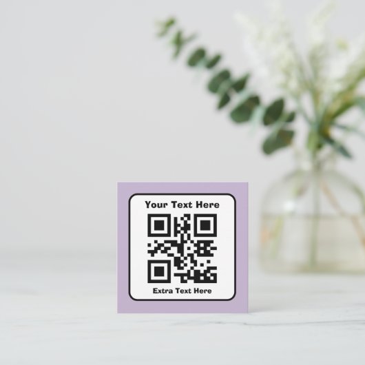 Scanbare QR-code Sjabloon met bewerkbare tekst (Staand voorkant)