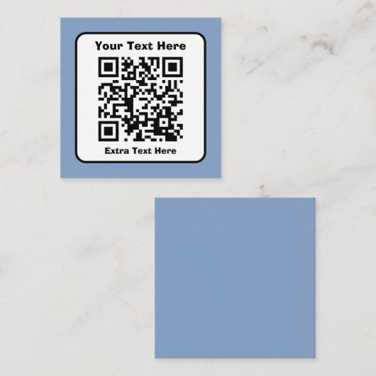 Scanbare QR-code Sjabloon met bewerkbare tekst (Voorkant / Achterkant)