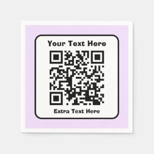 Scanbare QR-code Sjabloon met bewerkbare tekst Servet