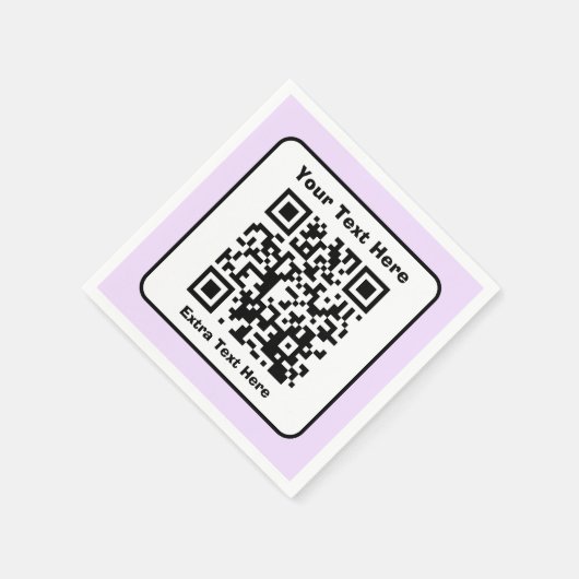 Scanbare QR-code Sjabloon met bewerkbare tekst Servet (Hoek)