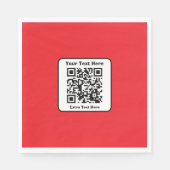 Scanbare QR-code Sjabloon met bewerkbare tekst Servet (Voorkant)