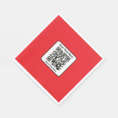 Scanbare QR-code Sjabloon met bewerkbare tekst Servet (Hoek)