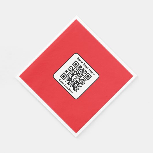 Scanbare QR-code Sjabloon met bewerkbare tekst Servet (Hoek)