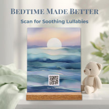 Scanbare Wiegelied QR-code Slaapkamer Kunst