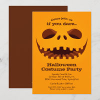 Scandale Jack o' Lantern Face Halloween Invitation