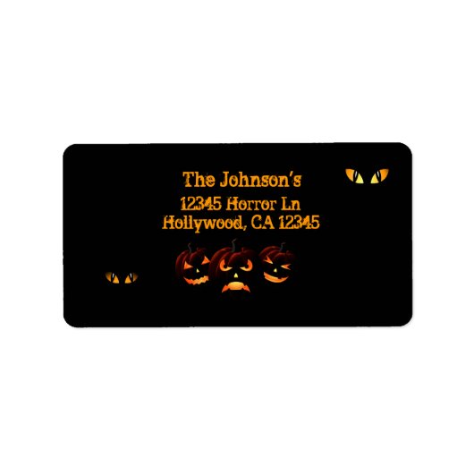 Scandale Jack o'lanterne et yeux étiquettes de adr (Devant)