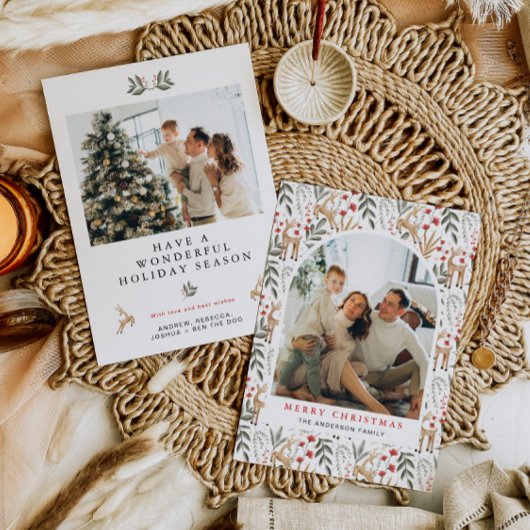 Scandi 2 Photo Carte de Noël Boho Nordic Holiday