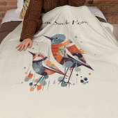 Scandi Aviary Duet, op maat Fleece Deken