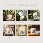 Scandi Aviary Duet, op maat Poster