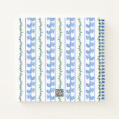Scandi Blue Bird Green Ivy Stripe Bullet Journal (Dos)