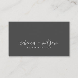 SCANDI CLEAN BLACK RUST MINIMAAL WEDING DANK U VISITEKAARTJE