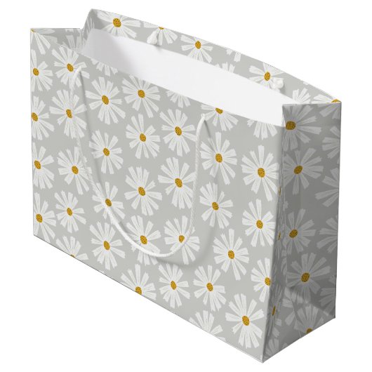 Scandi Daisy Envelopper Grand Sac Cadeau (Dos Angle)