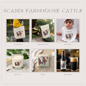 Scandi Farmhouse Cattle, op maat Douchegordijn