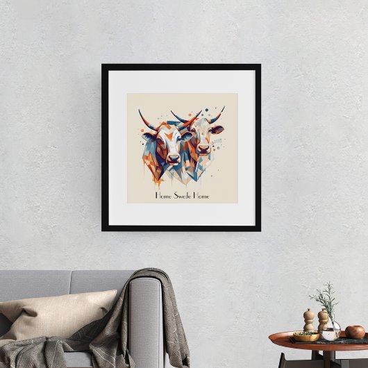 Scandi Farmhouse Cattle, op maat Poster