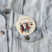 Scandi Farmhouse Cattle, op maat Ronde Button 7,6 Cm (In situ)