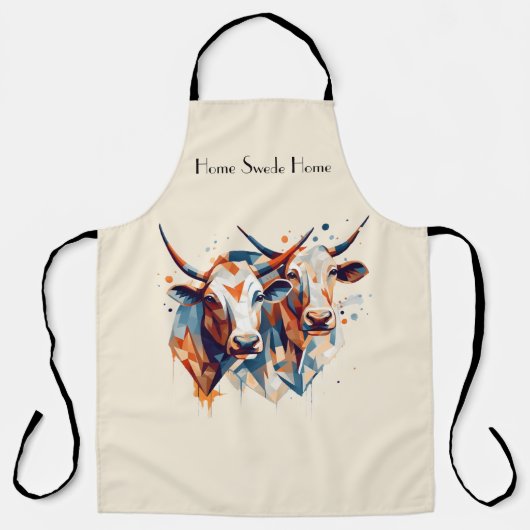 Scandi Farmhouse Cattle, op maat Schort (Voorkant)